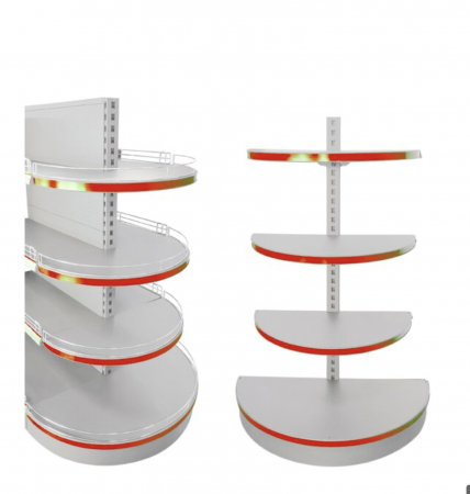 RAFTURI GONDOLA - Set Polite oval pentru Capăt de gondola Alb