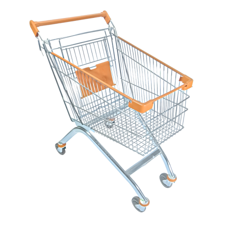 CARUCIOARE SUPERMARKET - Cărucior de Cumpărături Metalic 100 Litri