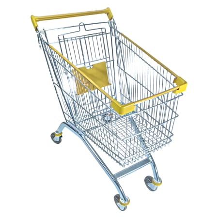 CARUCIOARE SUPERMARKET - Cărucior de Cumpărături Metalic 125 Litri