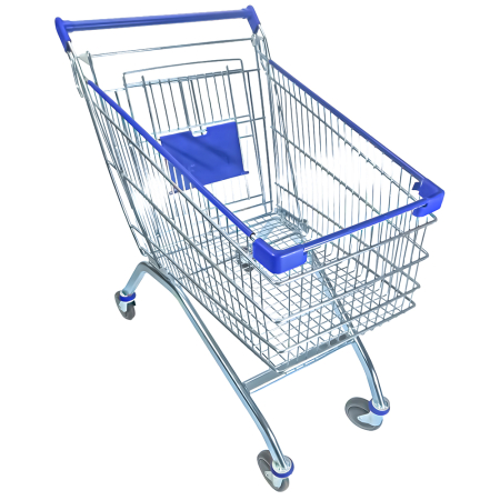 CARUCIOARE SUPERMARKET - Cărucior de Cumpărături Metalic 150 Litri
