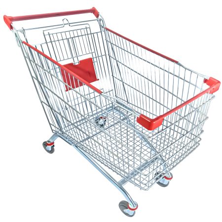 CARUCIOARE SUPERMARKET - Cărucior de Cumpărături Metalic 210 Litri