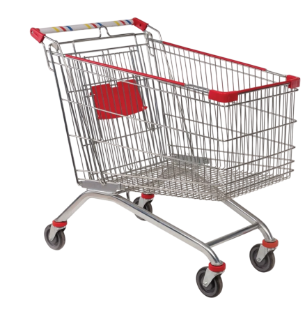 CARUCIOARE SUPERMARKET - Cărucior metalic pentru supermarket (210 Lt)