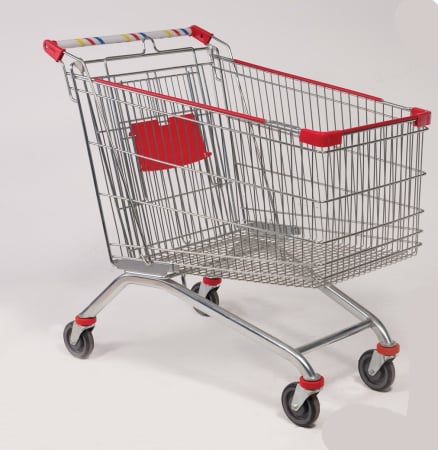 CARUCIOARE SUPERMARKET - Cărucior metalic pentru supermarket (210 Lt)