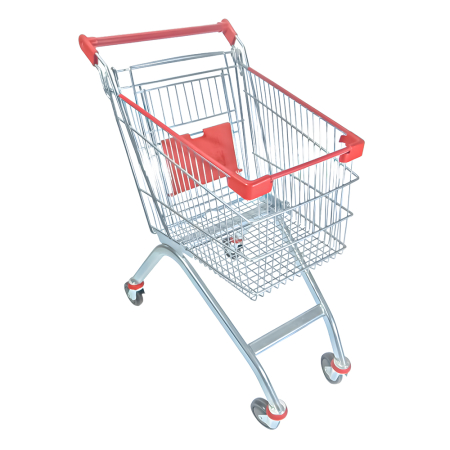 CARUCIOARE SUPERMARKET - Cărucior de Cumpărături Metalic 75 Litri