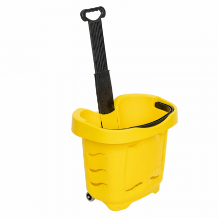 COSURI DE CUMPARATURI - Cos de cumparaturi cu roti si maner 40 litri, Galben