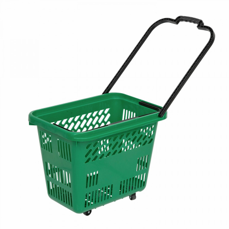 COSURI DE CUMPARATURI - Cos de cumparaturi cu roti si maner 54 litri, Verde