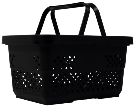 COSURI DE CUMPARATURI - Coș de cumpărături – Negru (22 Lt)-NON FRAGIL