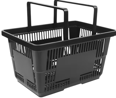 COSURI DE CUMPARATURI - Coș de cumpărături – Negru (28 Lt)