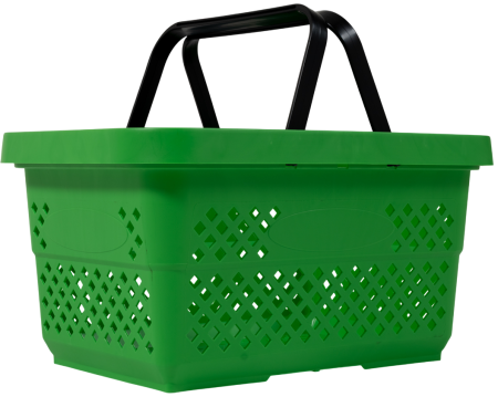 COSURI DE CUMPARATURI - Coș de cumpărături – Verde (22 Lt)-NON FRAGIL
