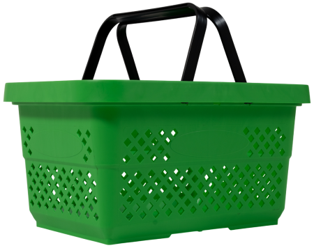 COSURI DE CUMPARATURI - Coș de cumpărături – Verde (28 Lt)-NON FRAGIL