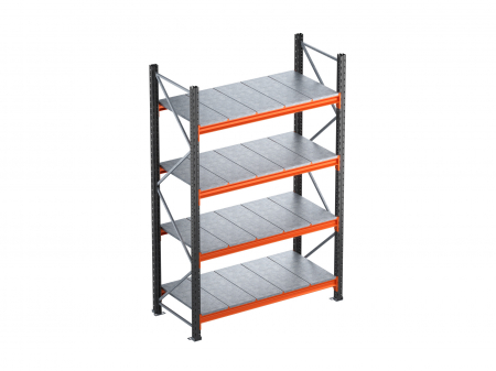 H:200/250/300 cm x L:156 cm x W:60 cm, Rafturi Extensie (cu 1 picior) 350kg/nivel,cu polite metalice [1]