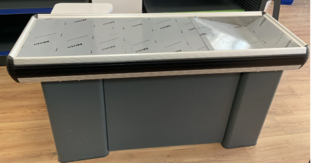 Masa pentru casa de marcat tip L cu rama din aluminium Gri Antracit [2]