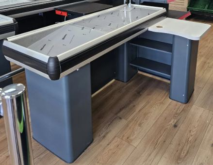 Masa pentru casa de marcat tip L cu rama din aluminium Gri Antracit [1]