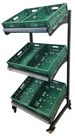 Raft de legume si fructe cu Roti H:180 L:90 cm W:60 cm [1]