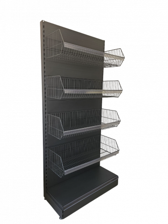 RAFTURI LEGUME FRUCTE SI PANIFICATIE - Raft de Panificatie cu 4 cosuri H:225 L:105 cm W:40 cm