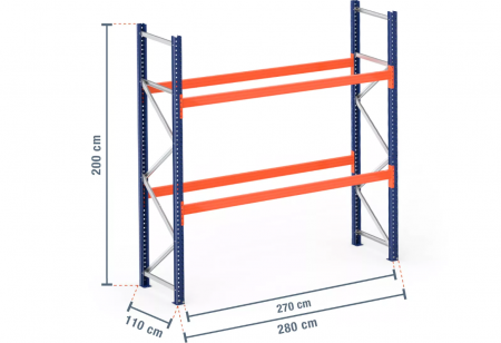 RAFTURI DEPOZITARE PALETI - Raft Palet – H:200 cm x L:280 cm x W:110 cm