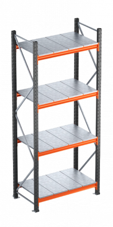 RAFTURI SEMI GRELE INDUSTRIALE - Raft semi-industriale - Inaltime: 250 cm, Lungime:126 cm,Adancime: 60 cm