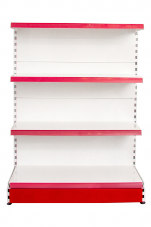 Rafturi de perete, inaltime 135 cm, Baza 50, Polite 50, Alb [2]