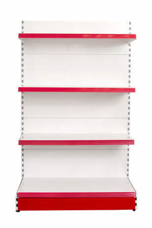 Rafturi de perete, inaltime 165 cm, Baza 50, Polite 40, Alb [2]