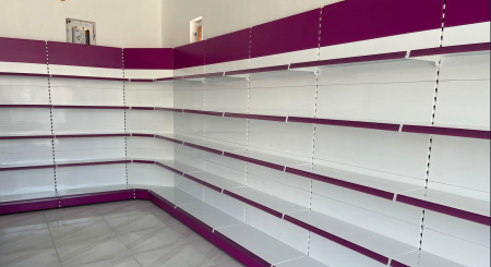 Rafturi de Perete  inaltime 200 cm,Baza 40 cm, Polite 40 cm Alb [4]