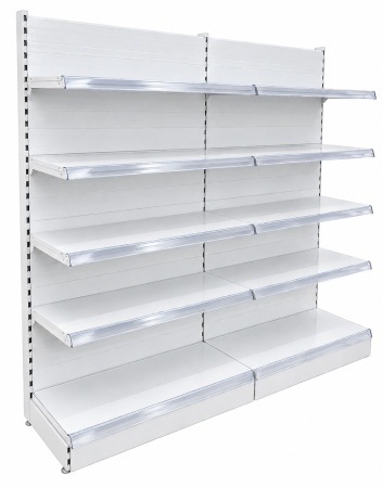 Rafturi de perete, inaltime 200 cm, Lungime 203 cm, Baza 40, Polite 40, Alb [3]