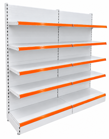 Rafturi de perete, inaltime 200 cm, Lungime 203 cm, Baza 40, Polite 40, Alb [6]