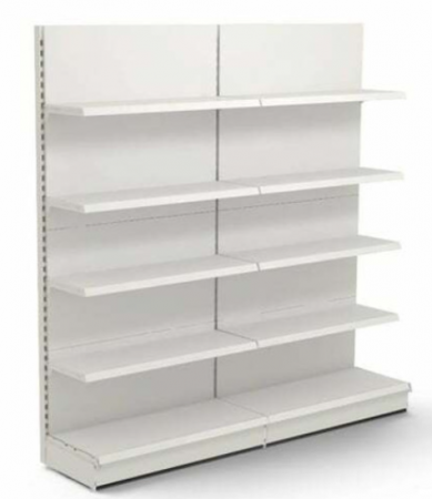 RAFTURI DE MAGAZIN - Rafturi de perete, inaltime 200 cm, Lungime 203 cm, Baza 40, Polite 40, Alb