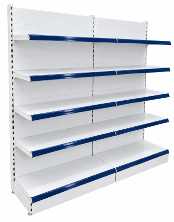 Rafturi de perete, inaltime 200 cm, Lungime 203 cm, Baza 40, Polite 40, Alb [4]