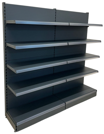 RAFTURI DE MAGAZIN - Rafturi de perete, inaltime 200 cm, Lungime 203 cm, Baza 40, Polite 40, Antracit