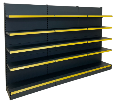 Rafturi de perete, inaltime 200 cm, Lungime 303 cm, Baza 40, Polite 40, Antracit [3]