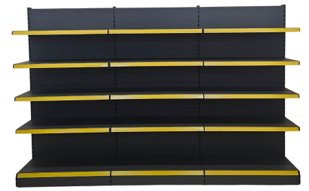 Rafturi de perete, inaltime 200 cm, Lungime 303 cm, Baza 40, Polite 40, Antracit [13]