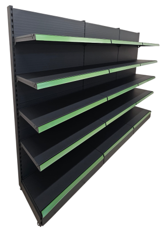 Rafturi de perete, inaltime 200 cm, Lungime 303 cm, Baza 40, Polite 40, Antracit [6]