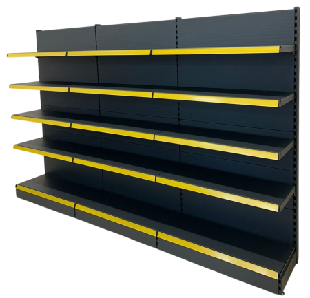 Rafturi de perete, inaltime 200 cm, Lungime 303 cm, Baza 40, Polite 40, Antracit [4]