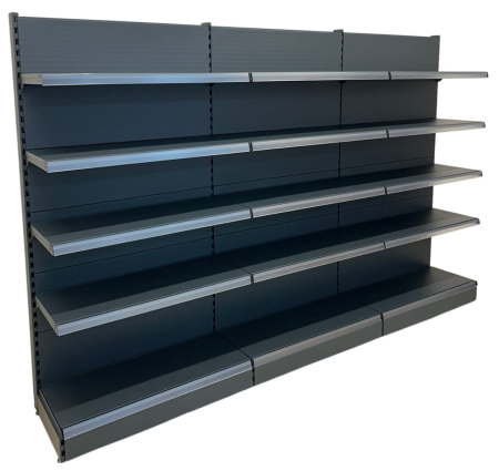 Rafturi de perete, inaltime 200 cm, Lungime 303 cm, Baza 40, Polite 40, Antracit [1]