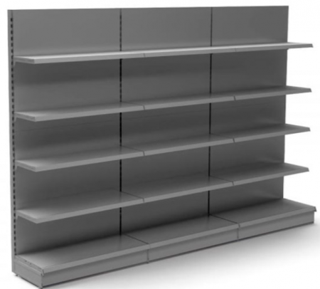 RAFTURI DE MAGAZIN - Rafturi de perete, inaltime 200 cm, Lungime 303 cm, Baza 40, Polite 40, Antracit