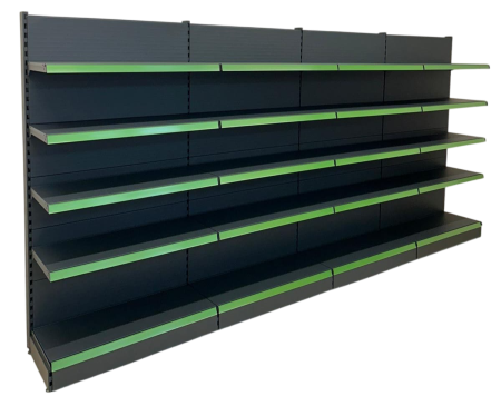 Rafturi de perete, inaltime 200 cm, Lungime 403 cm, Baza 40, Polite 40, Antracit [1]