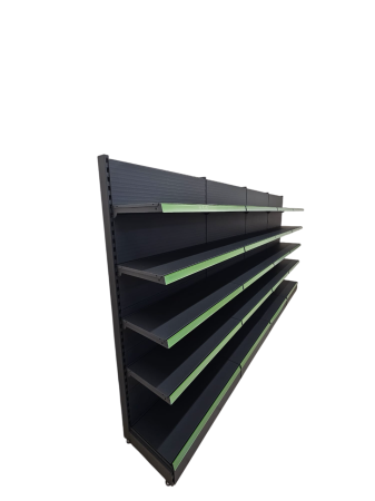 Rafturi de perete, inaltime 200 cm, Lungime 403 cm, Baza 40, Polite 40, Antracit [9]