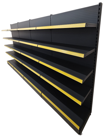 Rafturi de perete, inaltime 200 cm, Lungime 403 cm, Baza 40, Polite 40, Antracit [4]