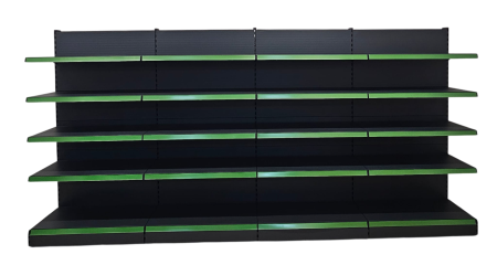 Rafturi de perete, inaltime 200 cm, Lungime 403 cm, Baza 40, Polite 40, Antracit [7]