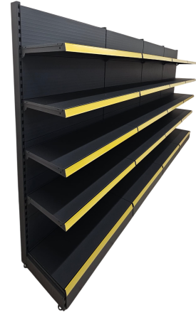 Rafturi de perete, inaltime 200 cm, Lungime 403 cm, Baza 40, Polite 40, Antracit [3]