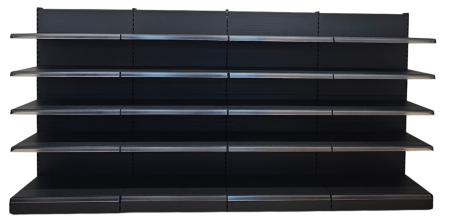 Rafturi de perete, inaltime 200 cm, Lungime 403 cm, Baza 40, Polite 40, Antracit [10]