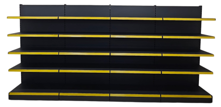 Rafturi de perete, inaltime 200 cm, Lungime 403 cm, Baza 40, Polite 40, Antracit [2]