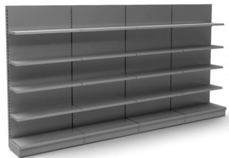 RAFTURI DE MAGAZIN - Rafturi de perete, inaltime 200 cm, Lungime 403 cm, Baza 40, Polite 40, Antracit