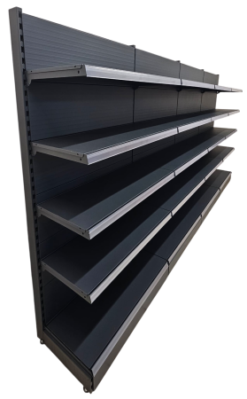 Rafturi de perete, inaltime 200 cm, Lungime 403 cm, Baza 40, Polite 40, Antracit [12]