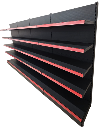 Rafturi de perete, inaltime 200 cm, Lungime 403 cm, Baza 40, Polite 40, Antracit [5]