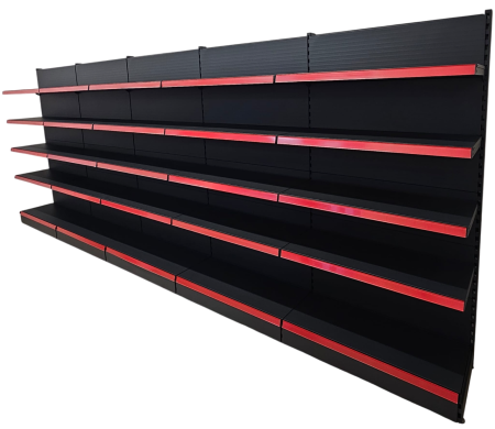 Rafturi de perete, inaltime 200 cm, Lungime 503 cm, Baza 40, Polite 40, Antracit [4]