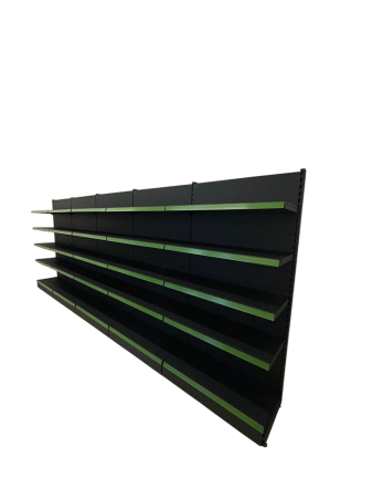 Rafturi de perete, inaltime 200 cm, Lungime 503 cm, Baza 40, Polite 40, Antracit [7]