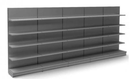 RAFTURI DE MAGAZIN - Rafturi de perete, inaltime 200 cm, Lungime 503 cm, Baza 40, Polite 40, Antracit
