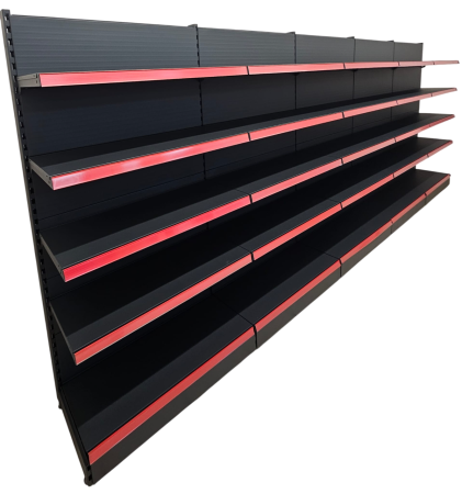 Rafturi de perete, inaltime 200 cm, Lungime 503 cm, Baza 40, Polite 40, Antracit [5]