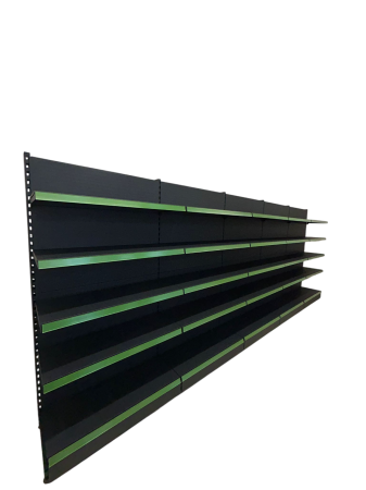 Rafturi de perete, inaltime 200 cm, Lungime 503 cm, Baza 40, Polite 40, Antracit [8]